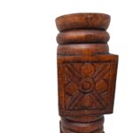 CANDELABRO TALLADO MADERA X1 30CM - Imagen 2