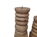 SET 3 CANDELABRO MAD. ANTIK NEW 20 25 30CM - Imagen 3