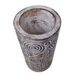 POT FLORERO MADERA 25CM TALLA - Imagen 2