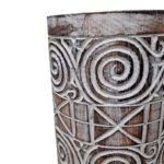 POT FLORERO MADERA 25CM TALLA - Imagen 3