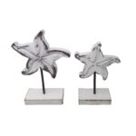 SET (2) ESTRELLAS DE MAR BLANCAS 23 20 CM