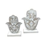 SET (2) MANOS FATIMA BLANCAS 16  20CM