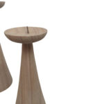 SET 2 CANDELABROS MADERA NAT (C) 20 25CM - Imagen 2