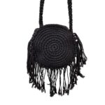 (40% OFF) CARTERA CROCHET NEGRA 30X20CM - Imagen 2