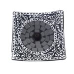 PORTAINCIENSO CUADRADO TEXTURA NEGRO 11CM