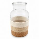FLORERO NATURAL VIDRIO 16CM  (24)