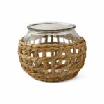 PORTAVELAS TEJIDO ROUND B 15CM (8)