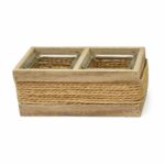 PORTAVELAS VIDRIO MADERA 10X18.5CM (16)