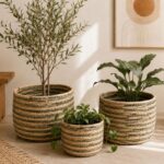 SET 3 PORTAMACETAS VERDES 18 24 29CM (12) - Imagen 2