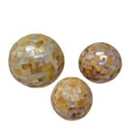 SET 3 BOLAS RESINA GOLD XL
