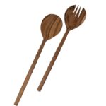 SET 2 CUCHARA TENEDOR MADERA 40CM NAT.