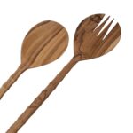 SET 2 CUCHARA TENEDOR MADERA 40CM NAT. - Imagen 2