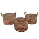SET 3 CESTO BANANA SEAGRASS 28 33 36 CM - Imagen 2